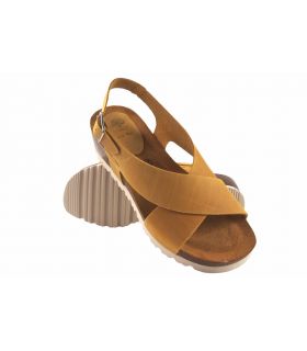 sandale femme moutarde INTER BIOS 5656