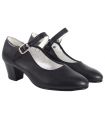 Zapato señora BIENVE flamenca-correa negro
