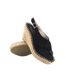 Damensandale BEBY 19107 schwarz