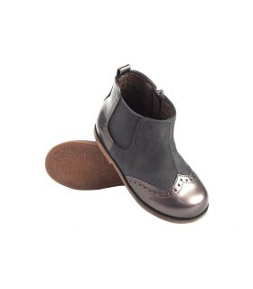 BUBBLE BOBBLE a1775 grauer Mädchenstiefel