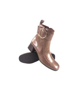 Botas de cano curto femininas DESIREE , cor taupe, tamanho 3