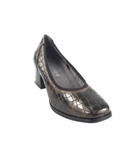 Sapato feminino AMARPIES 25381 e cor taupe
