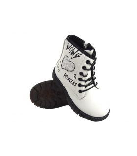 BUBBLE BOBBLE c433 weißer Mädchenstiefel