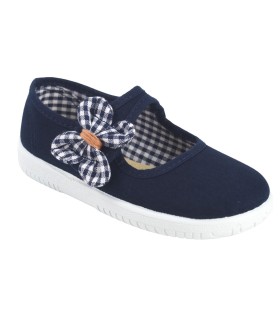 VULPEQUES 126-p chaussure en toile bleue pour filles