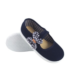 Tênis de lona azul VULPEQUES 126-p para meninas