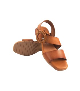 EVA FRUTOS 3420 Leder-Damensandale