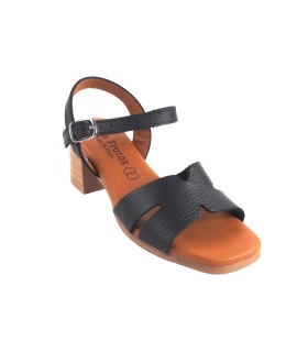 EVA FRUTOS 3402 Damensandale in Schwarz