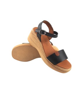 EVA FRUTOS 4792 schwarze Damensandale