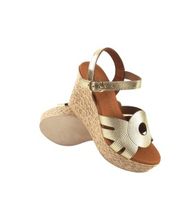 Sandale femme dorée EVA FRUTOS 1955