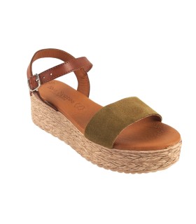 Sandália feminina EVA FRUTOS 790 cáqui