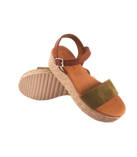 Sandália feminina EVA FRUTOS 790 cáqui