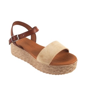 EVA FRUTOS Damen Sandale 790 Beige