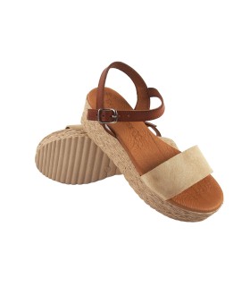 EVA FRUTOS Damen Sandale 790 Beige