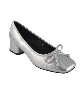 BIENVE s2492 silberner Damenschuh