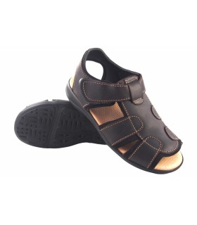 DUENDY Herrensandale, Größe 12, braun