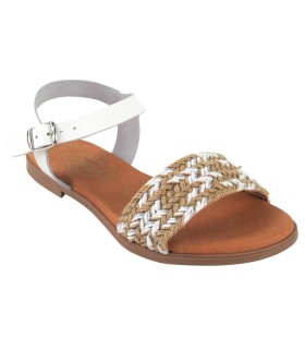 Sandália feminina branca DUENDY 3743
