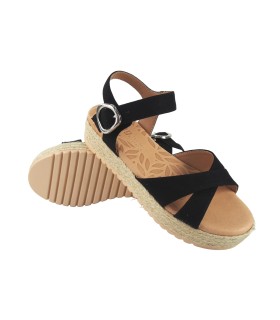 Sandales noires pour femmes MUSTANG 53358