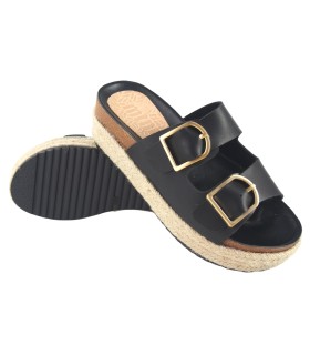 Sandales noires pour femmes MUSTANG 51902