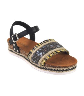 Sandale noire pour femme ISTERIA 24091