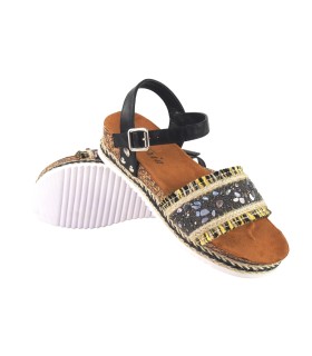 Sandale noire pour femme ISTERIA 24091