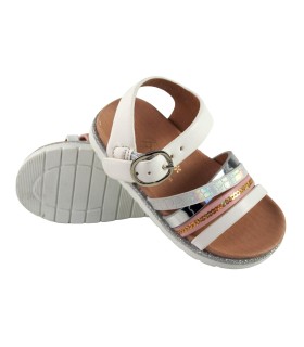 Sandale blanche pour fille BUBBLE BOBBLE c186