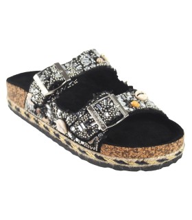 Sandale noire pour femme ISTERIA 24099