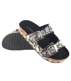 Sandale noire pour femme ISTERIA 24099