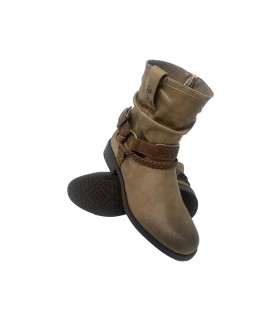 Bota feminina de cano curto MUSTANG 59349 taupe