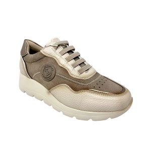 Sapato feminino AMARPIES 27095 e cor taupe