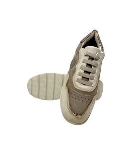 Sapato feminino AMARPIES 27095 e cor taupe