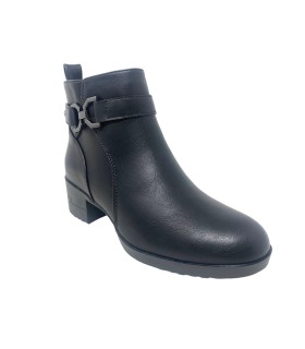 Bota feminina de cano curto HISPAFLEX 2411 preta