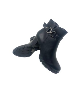 Bota feminina de cano curto HISPAFLEX 2411 preta