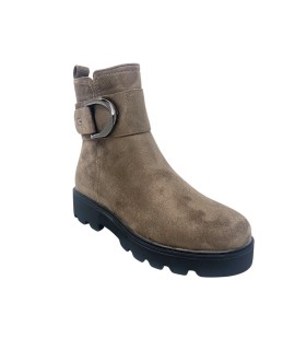 Botas de cano curto femininas AMARPIES 27215 azs na cor taupe