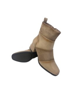 Botas de cano curto femininas AMARPIES 27129 e taupe