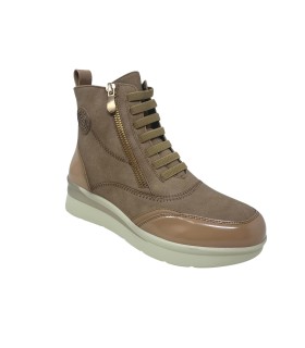 AMARPIES 27089 und taupefarbene Damen-Ankle-Boots