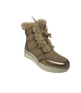 AMARPIES 27091 und taupefarbene Damen-Ankle-Boots