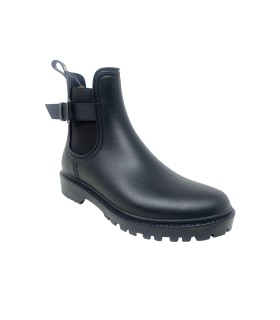 KELARA k41111 schwarzer Damen-Gummistiefel