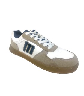 Tênis masculino MUSTANG 84766, elegante em preto e branco.