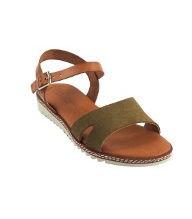Sandália feminina EVA FRUTOS 2259 cáqui