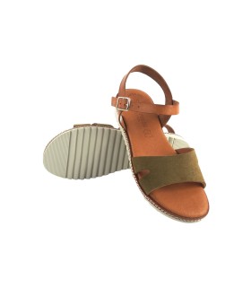 Sandália feminina EVA FRUTOS 2259 cáqui