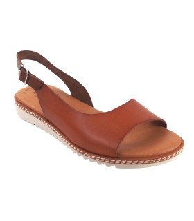 Sandália feminina de couro EVA FRUTOS 2205
