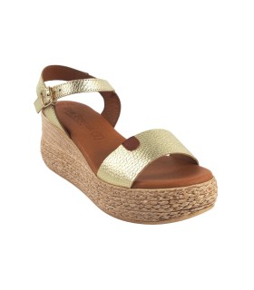 Sandale pour femme dorée EVA FRUTOS 3792