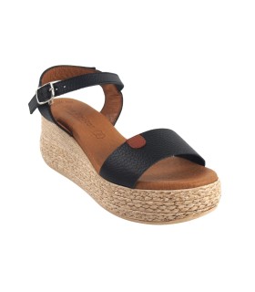 EVA FRUTOS 3792 schwarze Damensandale