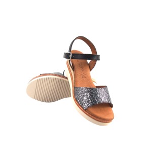 EVA FRUTOS 569 schwarze Damensandale