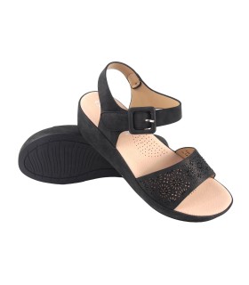 AMARPIES 26749 abz schwarze Damensandale