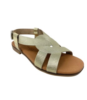 Sandale femme dorée EVA FRUTOS 3008