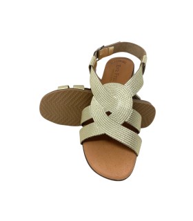 Sandale femme dorée EVA FRUTOS 3008