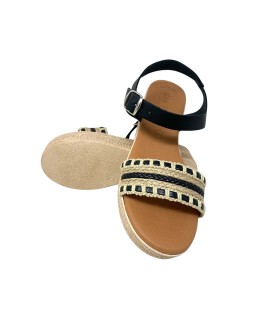 Sandale pour femme EVA FRUTOS 5395 en noir