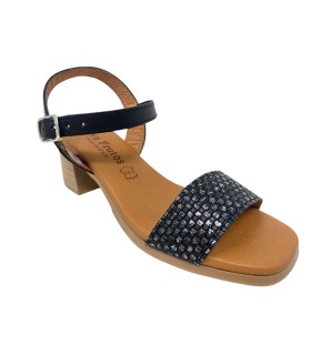 Sandale pour femme EVA FRUTOS 3490 en noir