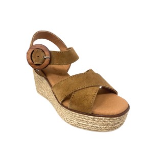 Sandália feminina de couro EVA FRUTOS 5816